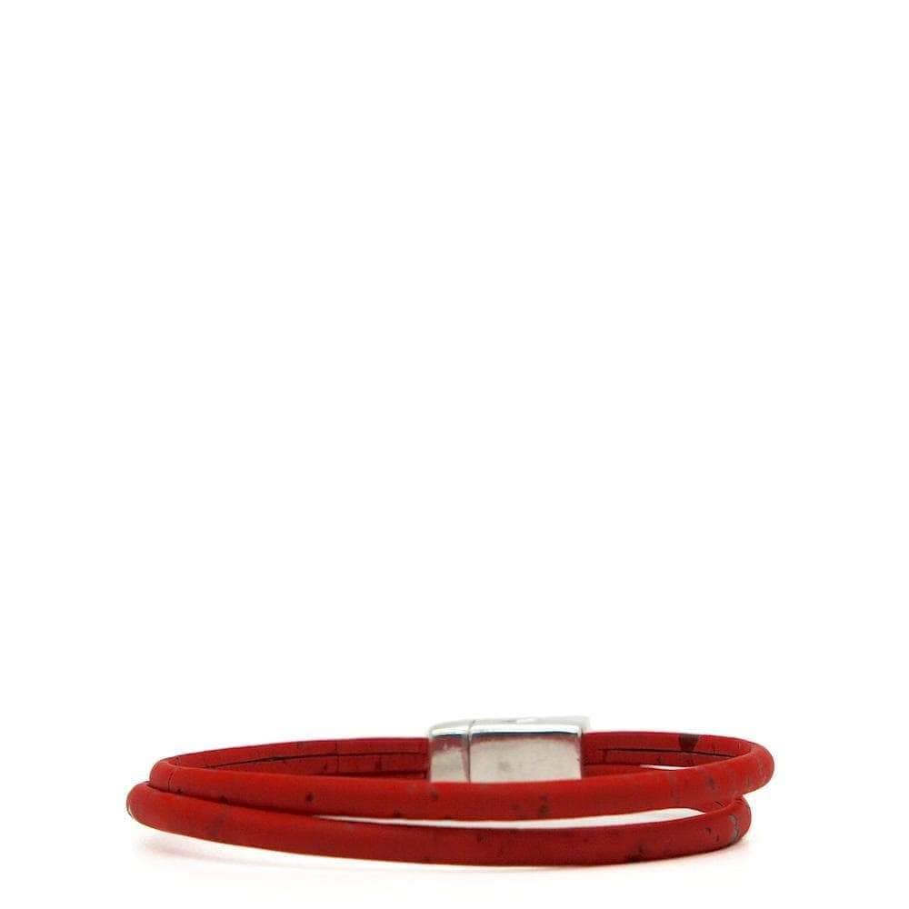 Bracelet en liège Rouge I Bijoux en liège portugais Bracelet en liège Rouge