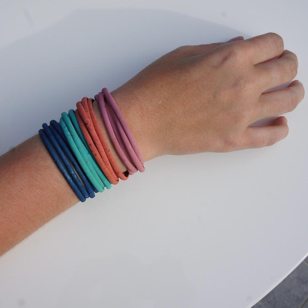 Bracelet en liège Turquoise