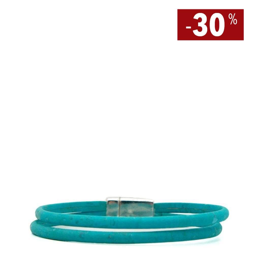 Bracelet en liège Turquoise I Bijoux en liège portugais Bracelet en liège Turquoise