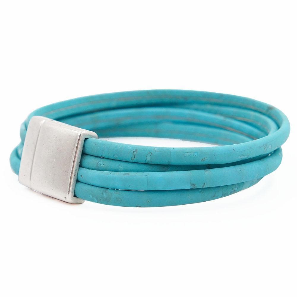 Bracelet en liège Turquoise