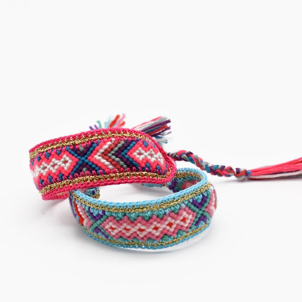 Bracelet en macramé rose I Bijoux portugais Bracelet en macramé - Rose