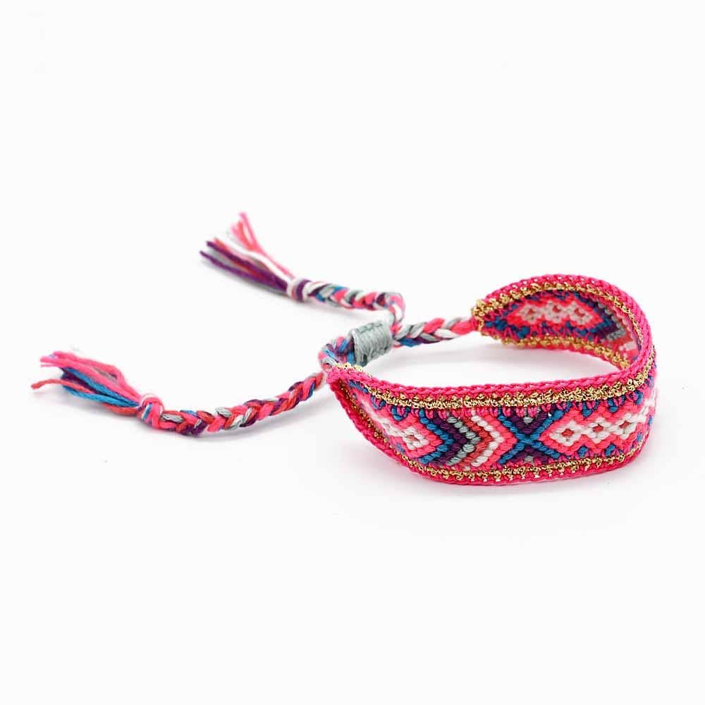 Bracelet en macramé rose I Bijoux portugais Bracelet en macramé - Rose