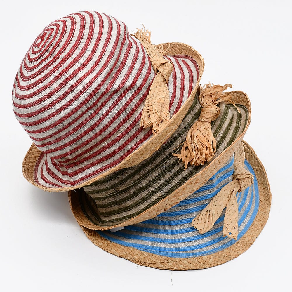 Casquette Gavroche en lin Rose Fushia #draft Chapeu Bob en paille - Kaki