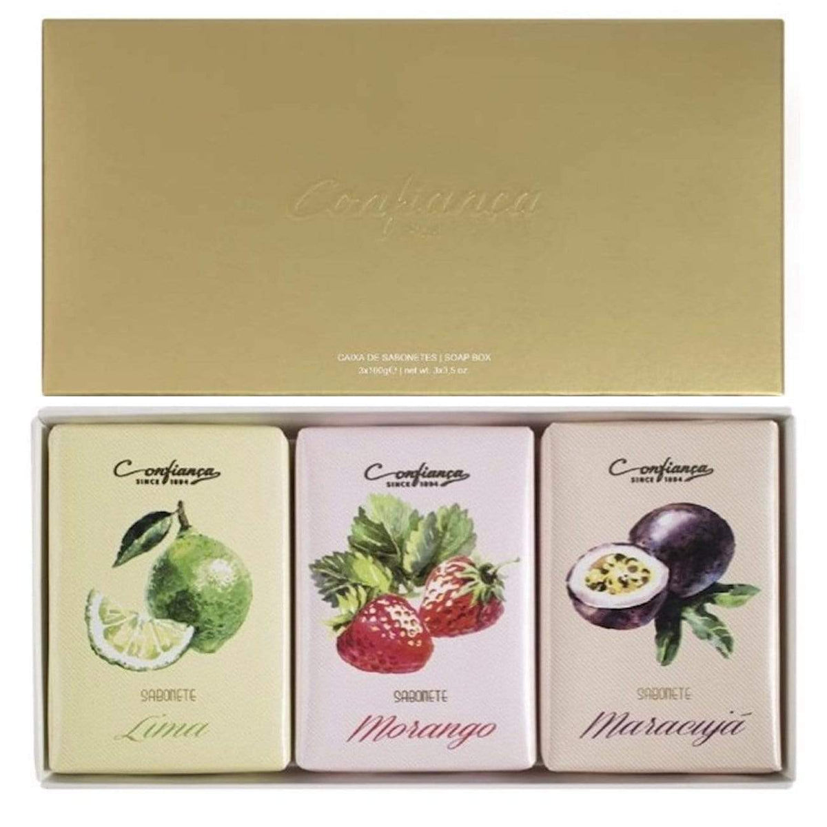 Geschenkset mit 3 Fruchtseifen