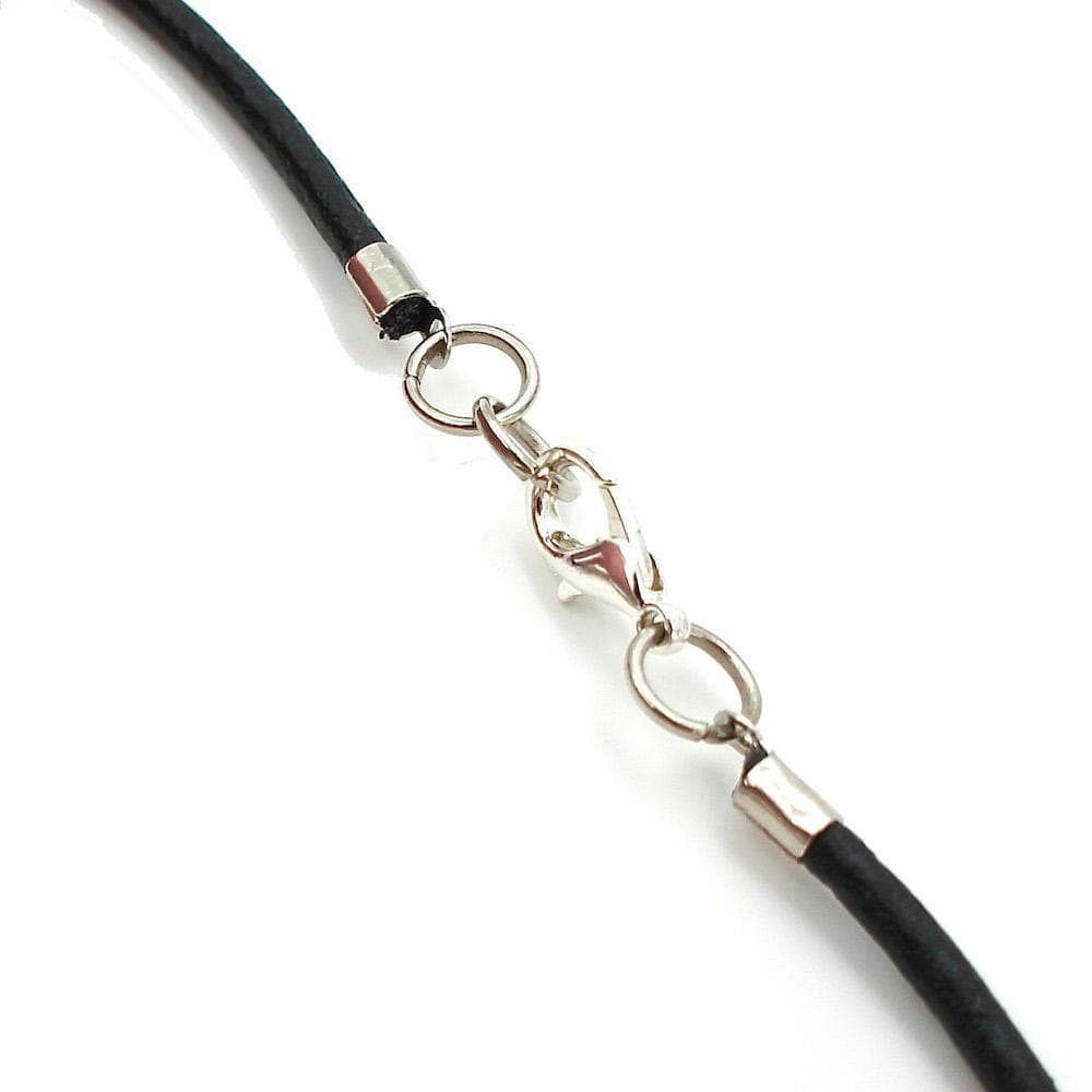 Azulejos Mar I Ceramic and leather necklace