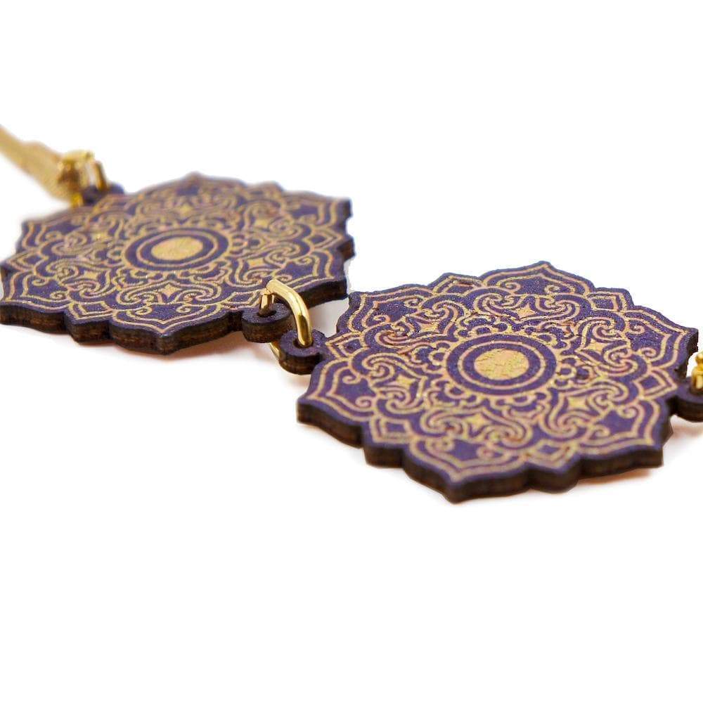 Collier en liège Bleu "Azulejos"