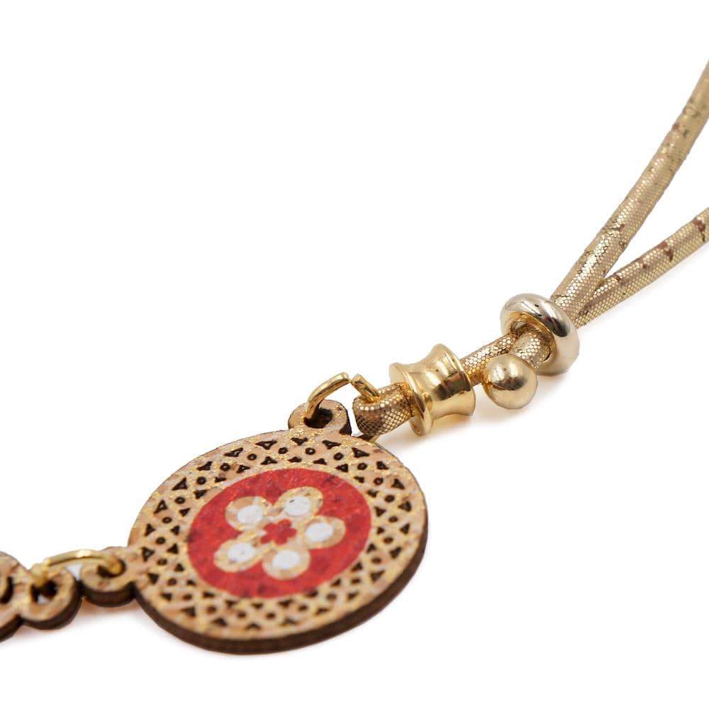 "Flores" Cork Necklace Red