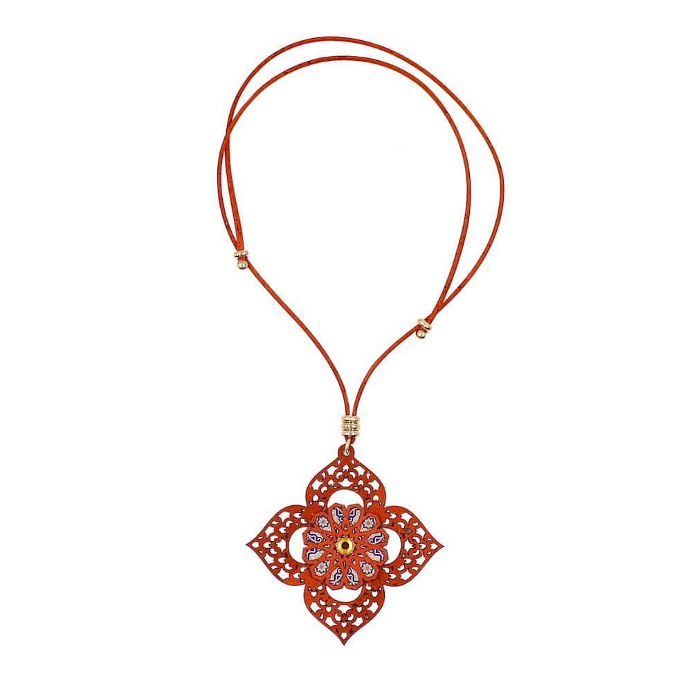 Korkkette Orange „Azulejos“