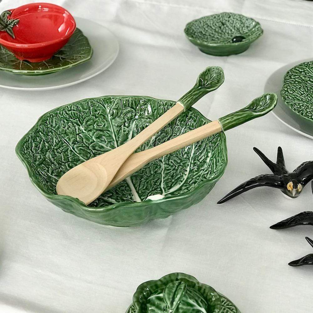 Couverts de service en forme de chou - Vert