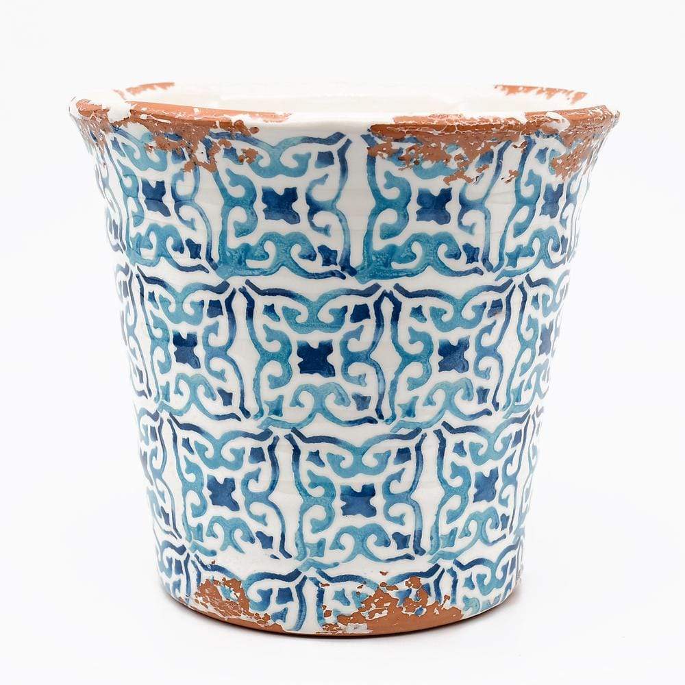 Ensemble de 3 cache pot en terre cuite vitrifiée "Alentejo"