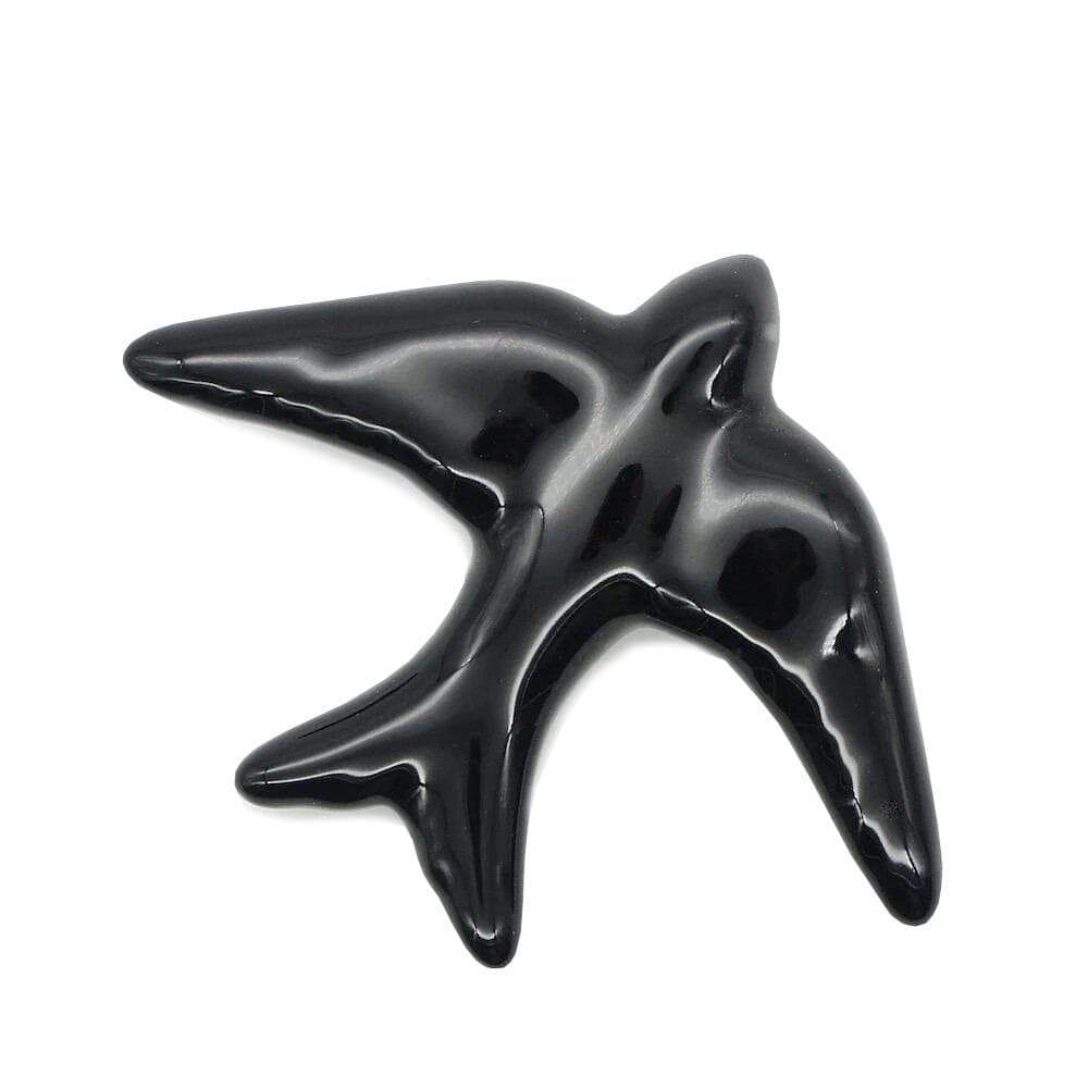 Hirondelle traditionnelle en céramique noire