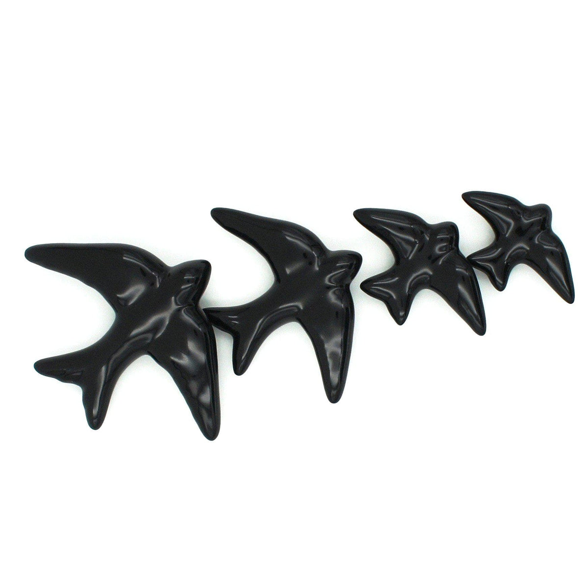 Hirondelle traditionnelle en céramique noire