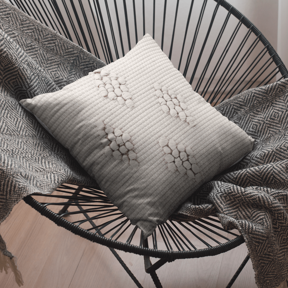 Kissenbezug 40x40 "Tapete de Trapo" - Beige