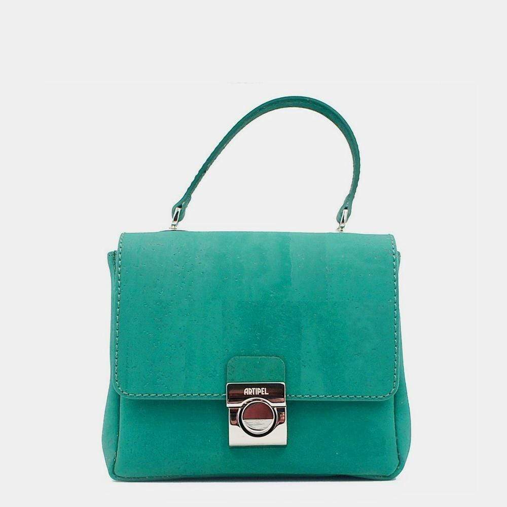 Mini-sized bag in green cork