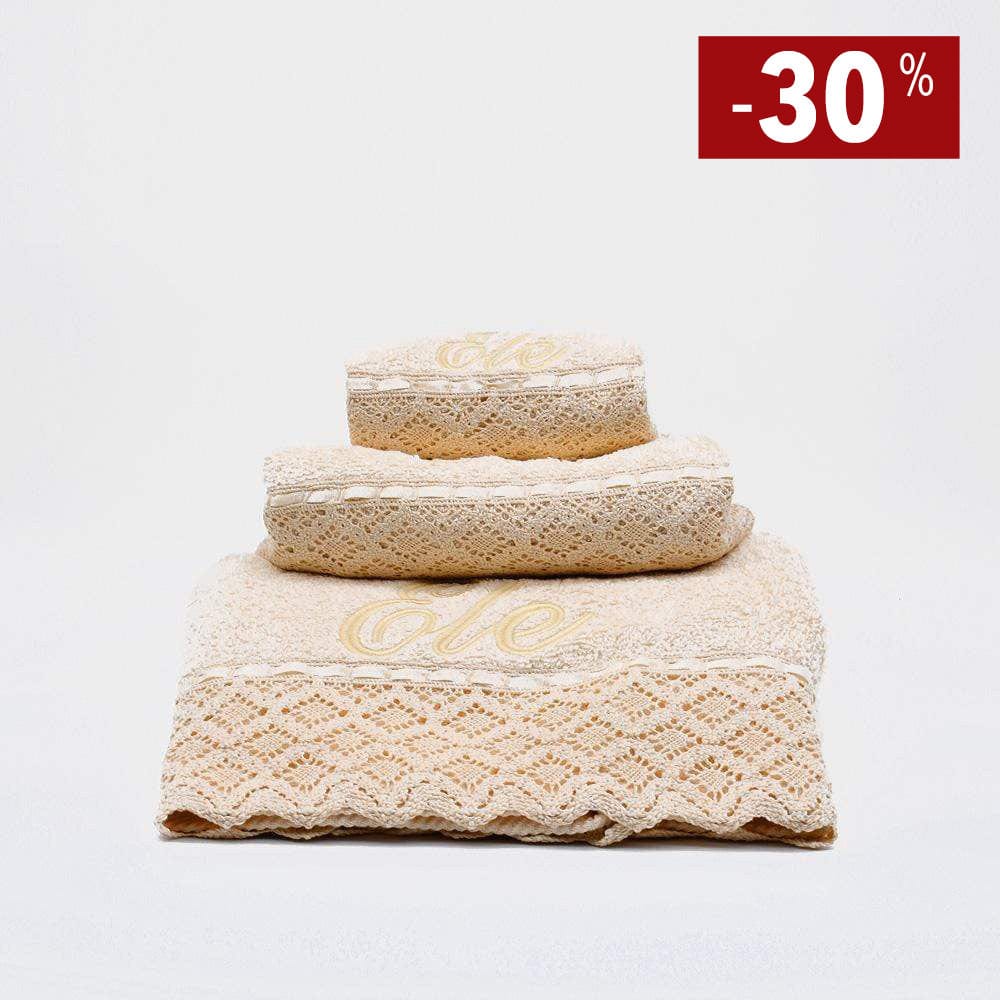 Parure de bain 600g fabriquée au Portugal I Finition crochet Parure de bain 600gr "Ile"