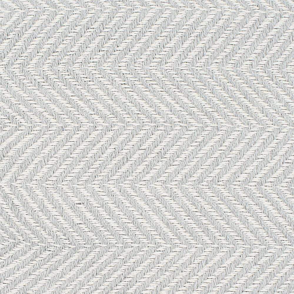 Plaid en coton Gris et Blanc cassé à chevrons