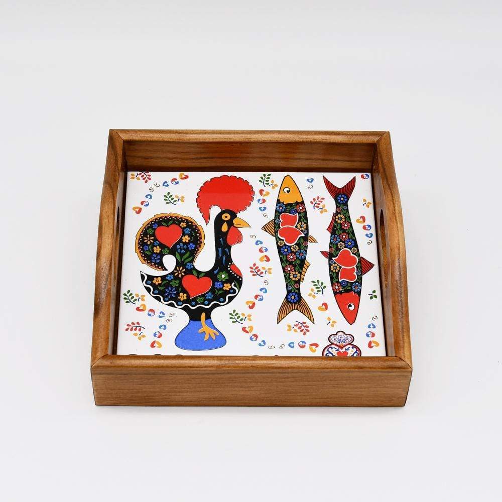 Wooden & Azulejos tray - 17cm