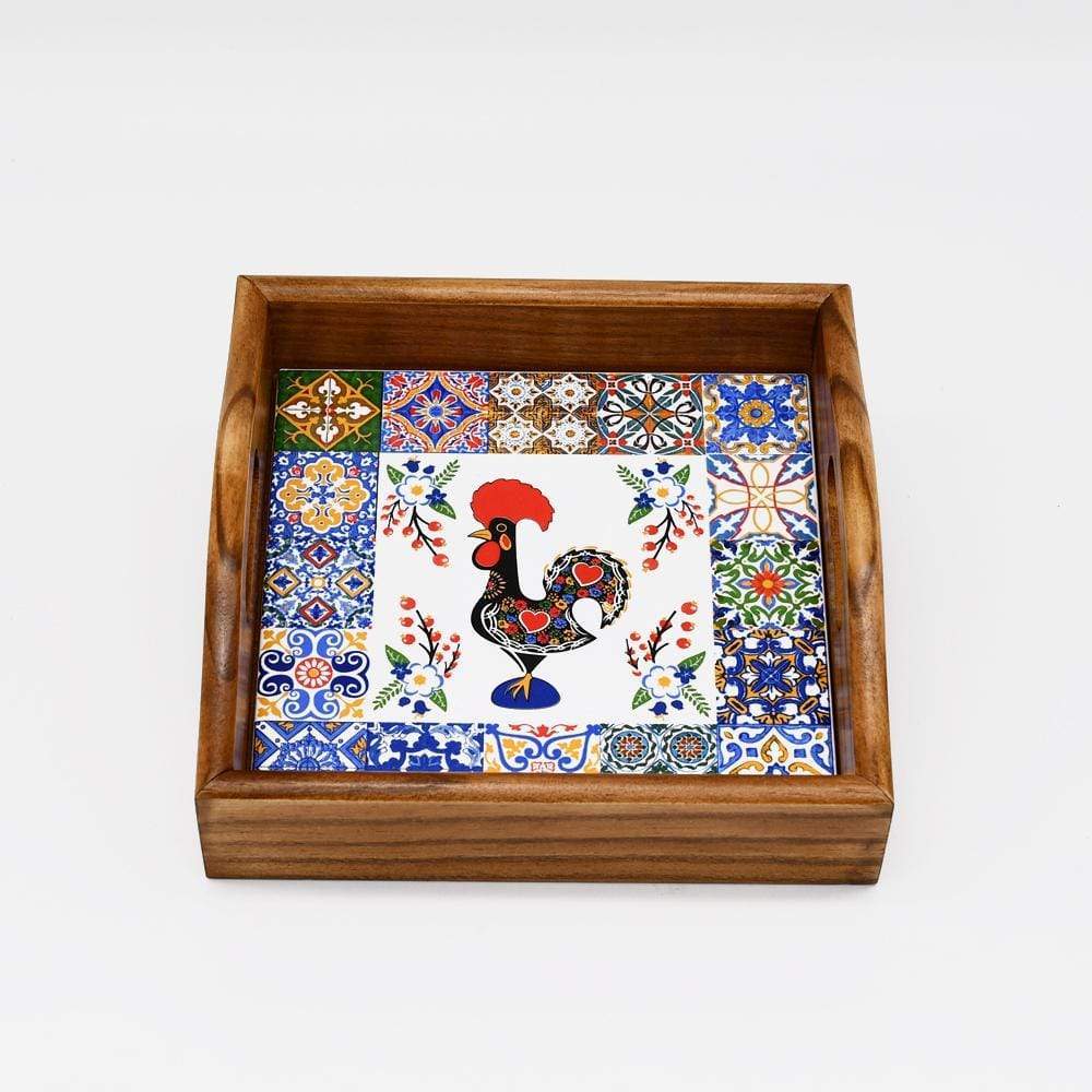 Wooden & Azulejos tray - 17cm