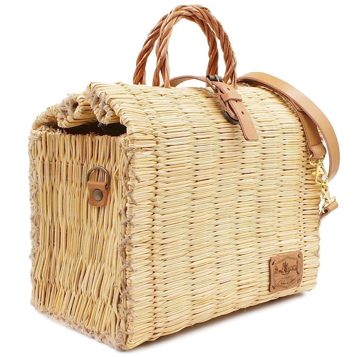 Sac cabas en jonc 22cm - Naturel