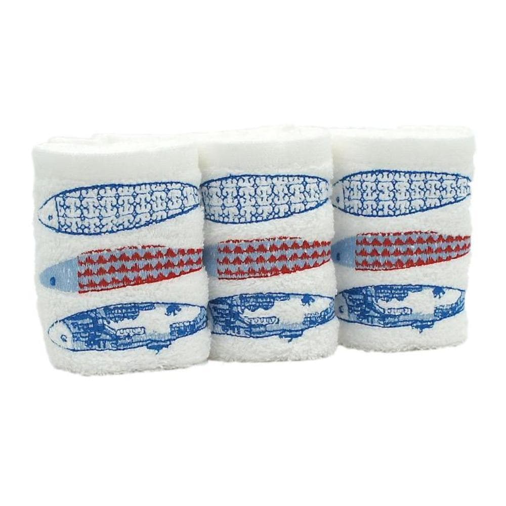 Small embroidered hand towels I Set of 3