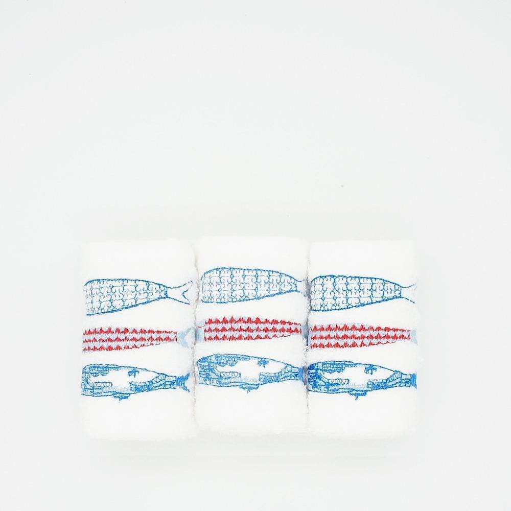 Small embroidered hand towels I Set of 3