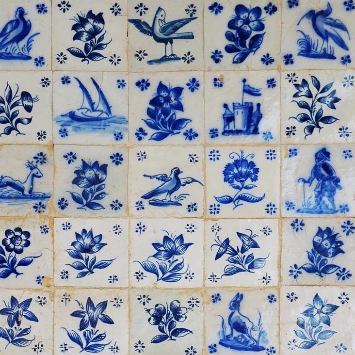 Azulejo-Fliese "Karavelle" 14x14cm