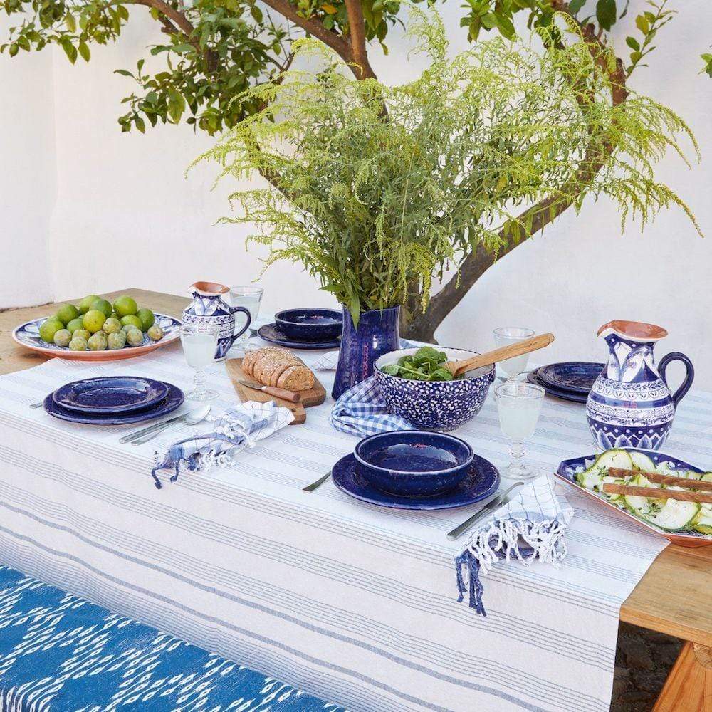 Taca cozinha 24 abbey azul branco
