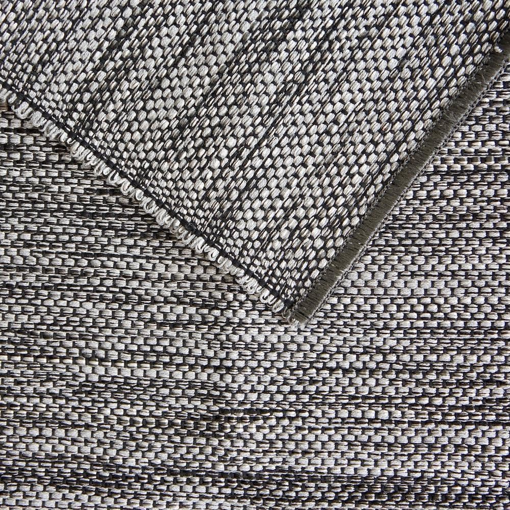 Dark grey regional cotton rug