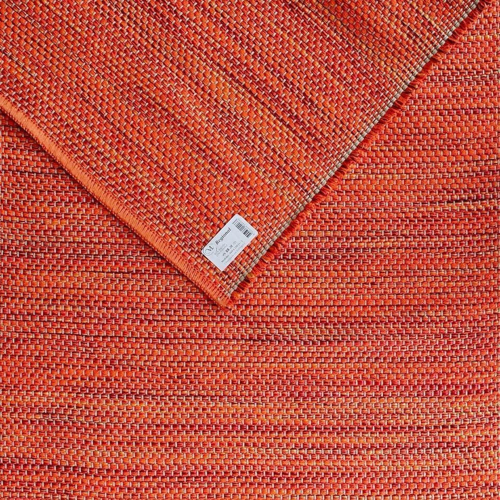 Orange regional cotton rug