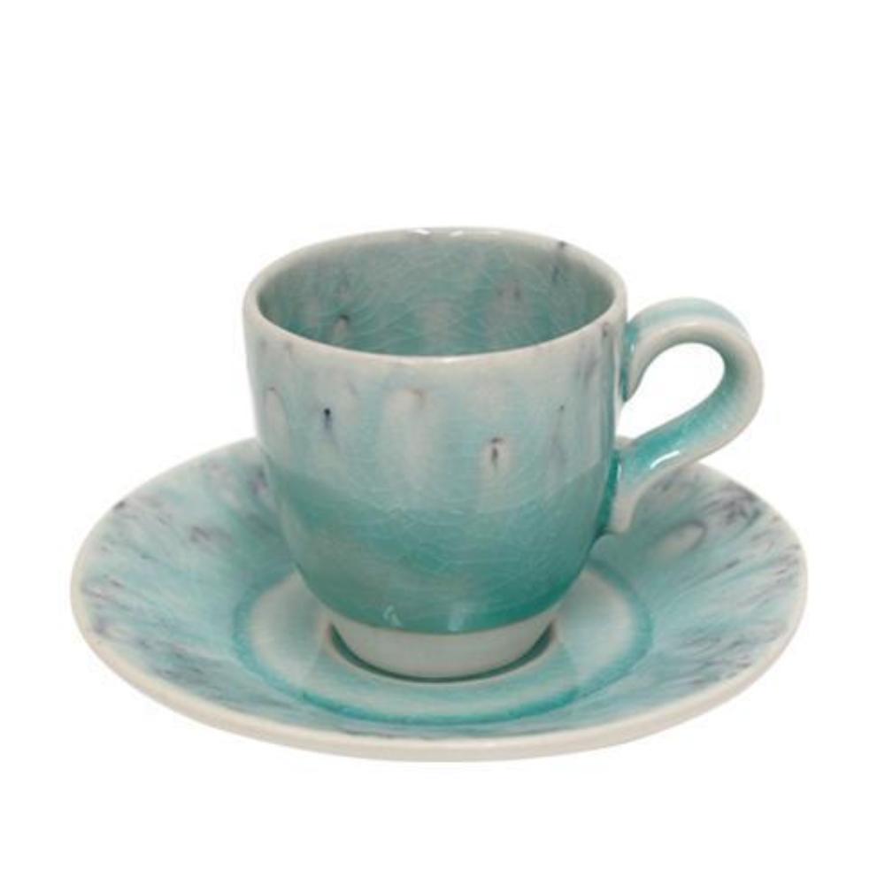 Kaffeetasse aus Steingut "Madeira" - Grün