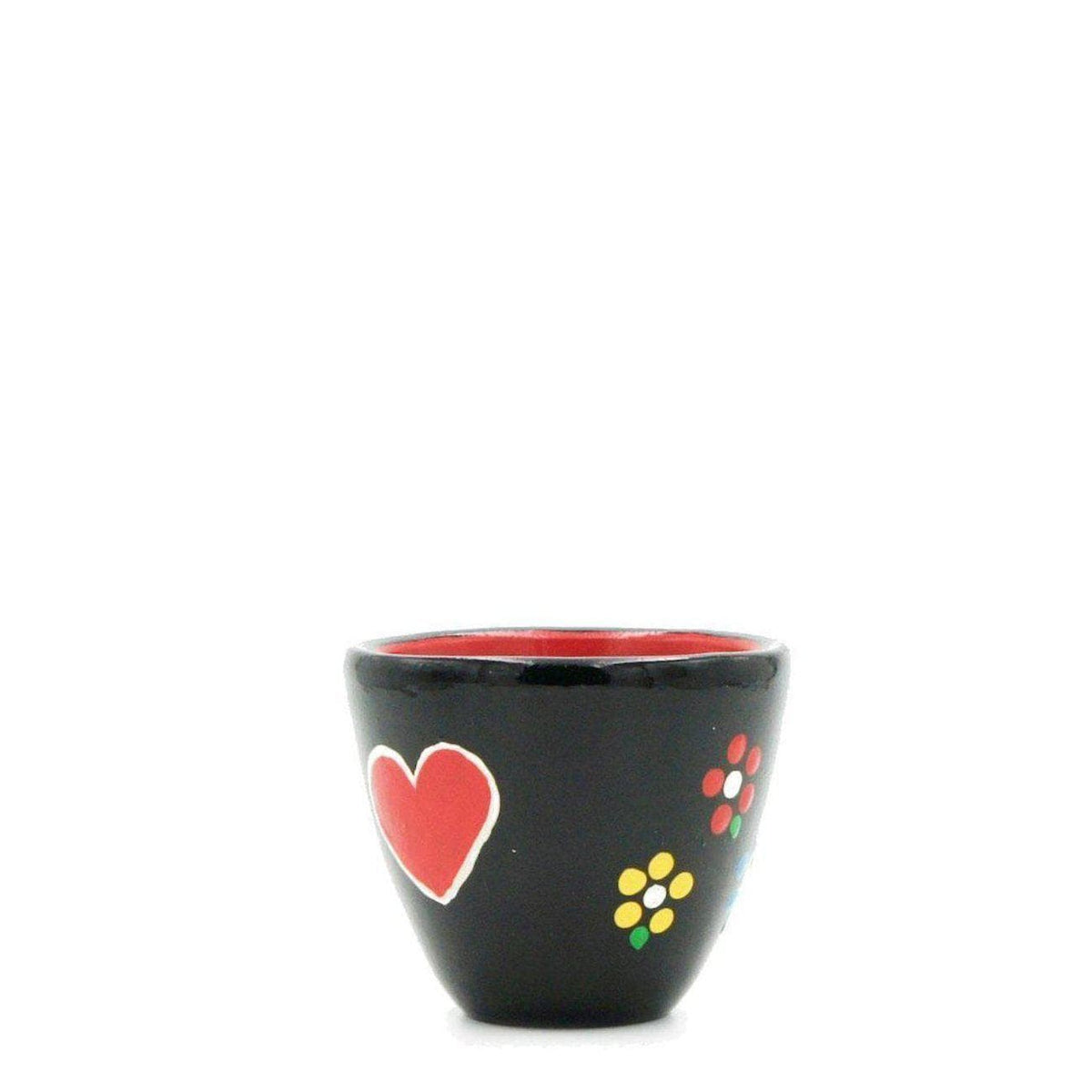 Painted and varnished clay vase