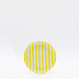 Assiette à pain rayée jaune et blanche I Vaisselle du Portugal en ligne Assiette rayée "Costa Nova Mar" 15cm - Jaune