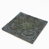 Azulejo à relief kakhi du Portugal Azulejo Padrão à relief - 15x15cm