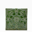 Azulejo à relief vert émeraude du Portugal Azulejo Padrão à relief - 15x15cm