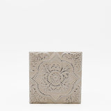 Azulejo du Portugal blanc I Fabrication artisanale Azulejo Padrão à relief - 10x10cm