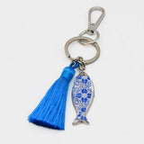Bague carrée aux motifs azulejos I Bijoux fantaisie portugais Porte-clés "Azulejos"