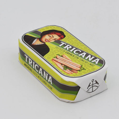 Boite de filets de maquereau au thym citron Tricana Tricana I Conserve de filets de maquereau au thym citron