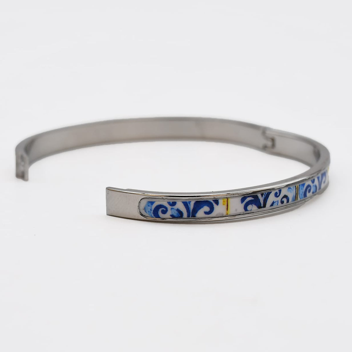 Bracelet en métal aux motifs azulejos I Bijoux fantaisie portugais Bracelet "Azulejos"