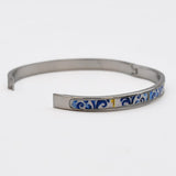 Bracelet en métal aux motifs azulejos I Bijoux fantaisie portugais Bracelet "Azulejos"