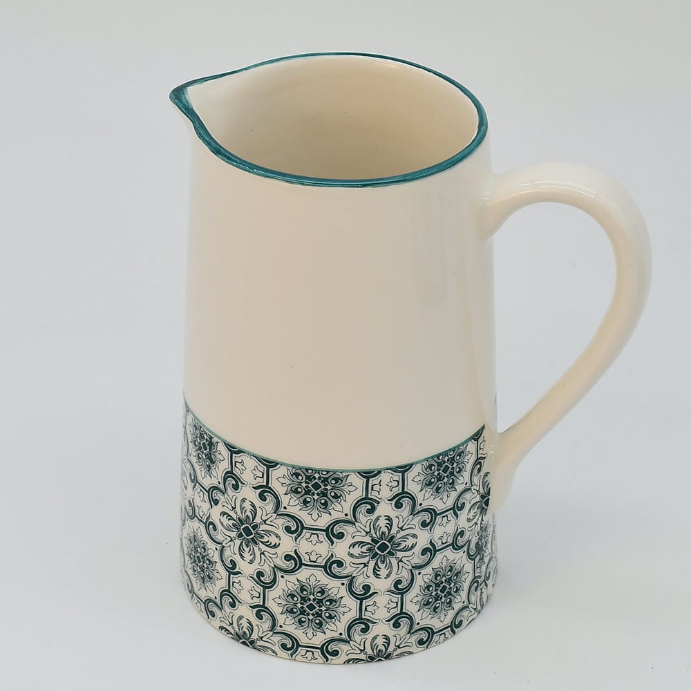 Carafe en céramique verte motifs azulejos Carafe en céramique "Padrão" - Verte
