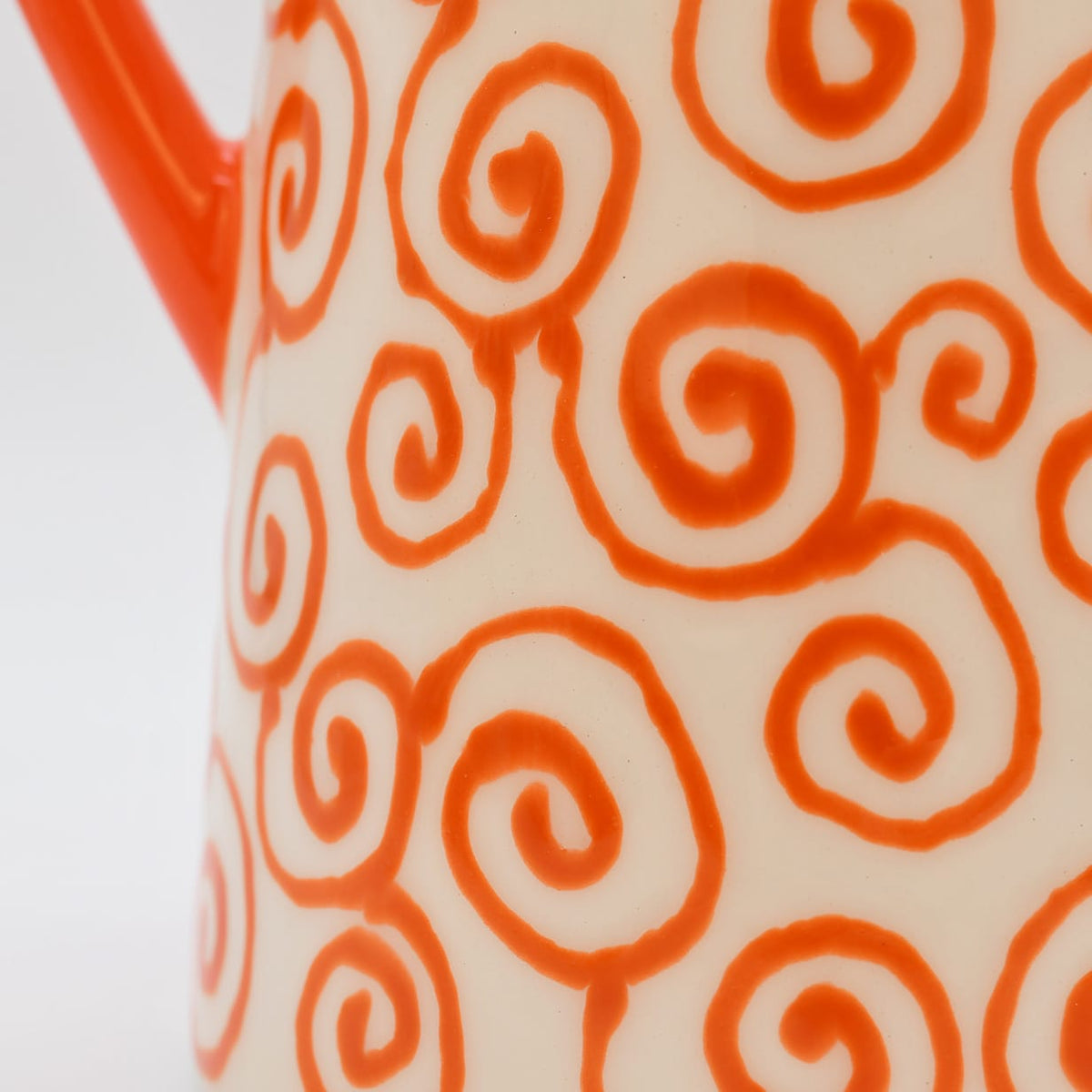 Carafe Tourbillon orange en céramique artisanale Carafe “Redemoinho” - Orange
