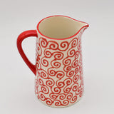Carafe Tourbillon rouge en céramique artisanale Carafe “Redemoinho” - Rouge