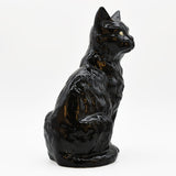 Chat en céramique noire 27 cm | Caldas da Rainha Portugal Chat en céramique - 27cm
