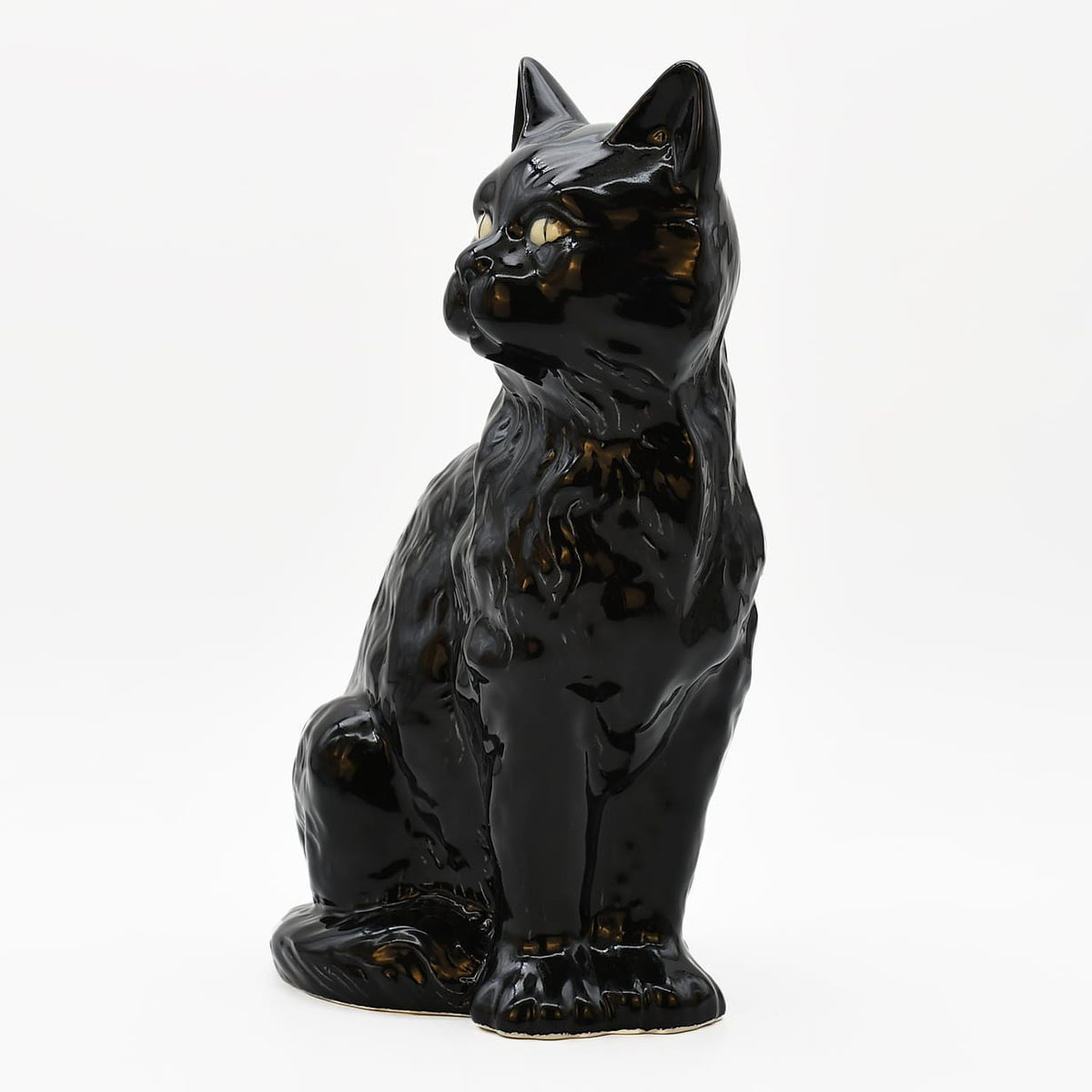 Chat en céramique noire 27 cm | Caldas da Rainha Portugal Chat en céramique - 27cm