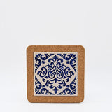Dessous de plat en liège et céramique "Azulejos" 10 motifs - 20cm Dessous de plat en liège et céramique "Azulejos" 10 motifs - 20cm Motif 10