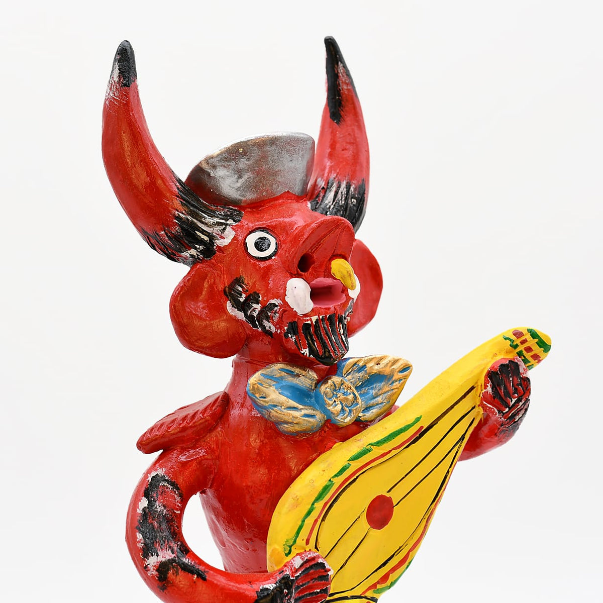 Diable jouant de la guitare en terre cuite - Original de Prazeres Cota Diabo com guitarra 30cm - Prazeres Côta