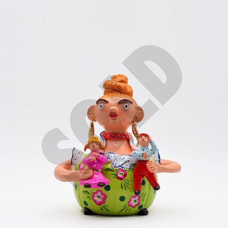 Figurine de femme portugaise en terre cuite 25cm Boneca Barriguda 25cm - Prazeres Côta