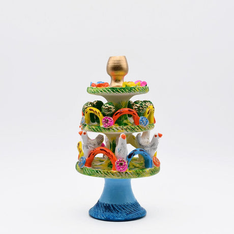 Figurine Saint François terre cuite I Julia Cota I Artiste portugaise Bougeoir 30cm - Prazeres Côta