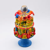 Figurine Saint François terre cuite I Julia Cota I Artiste portugaise Bougeoir 30cm - Prazeres Côta