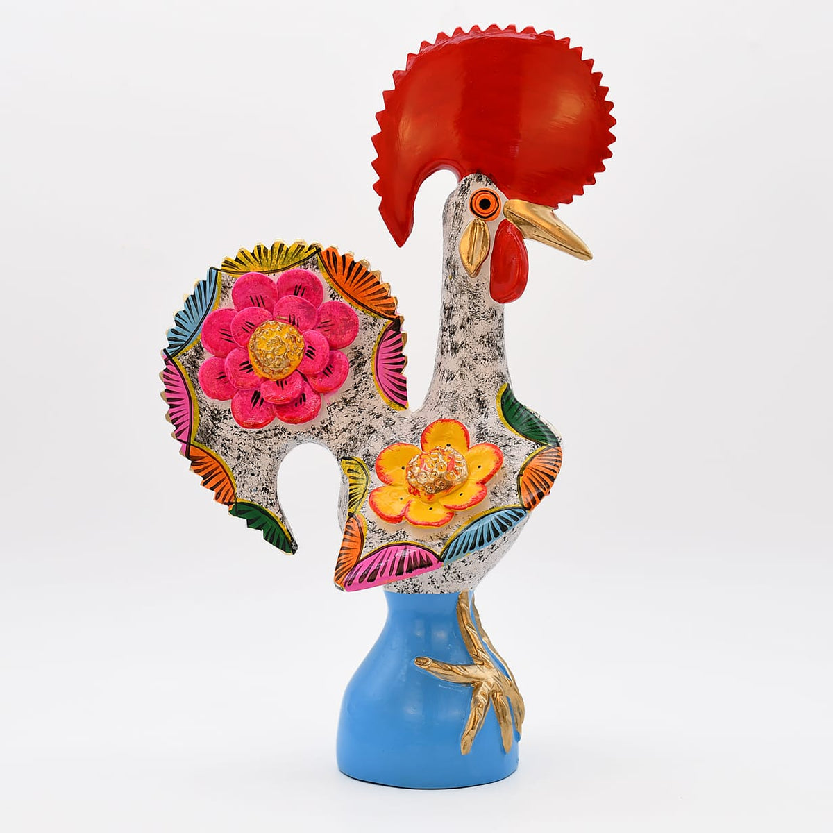 Grand Coq de Barcelos blanc 40 cm | Prazeres Côta Portugal Coq de Barcelos 40cm blanc - Prazeres Côta